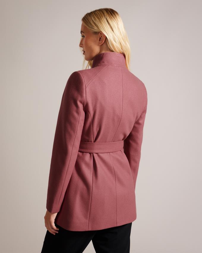 Manteau Ted Baker Wool Wrap Short Rose Femme | CTO-59026534